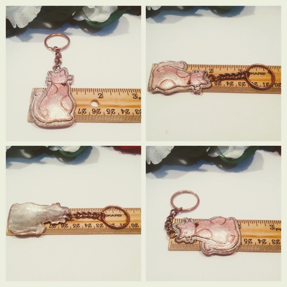 Keychain Cat Pink Glitter - Picture 3 of 8